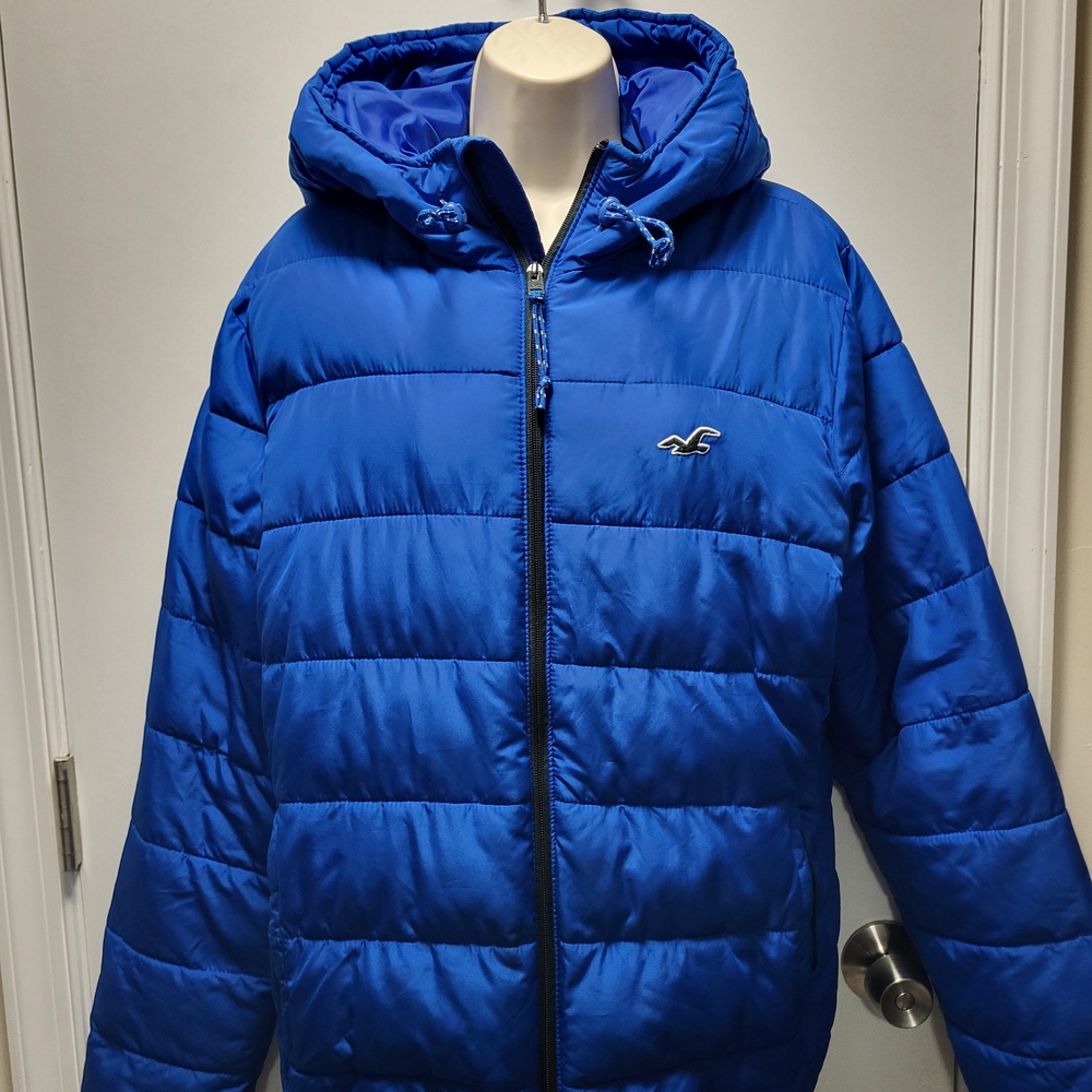 Hollister Royal Cobalt Blue Puffer Jacket